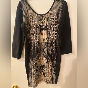 Iron fist 3/4 sleeve cotton dress.